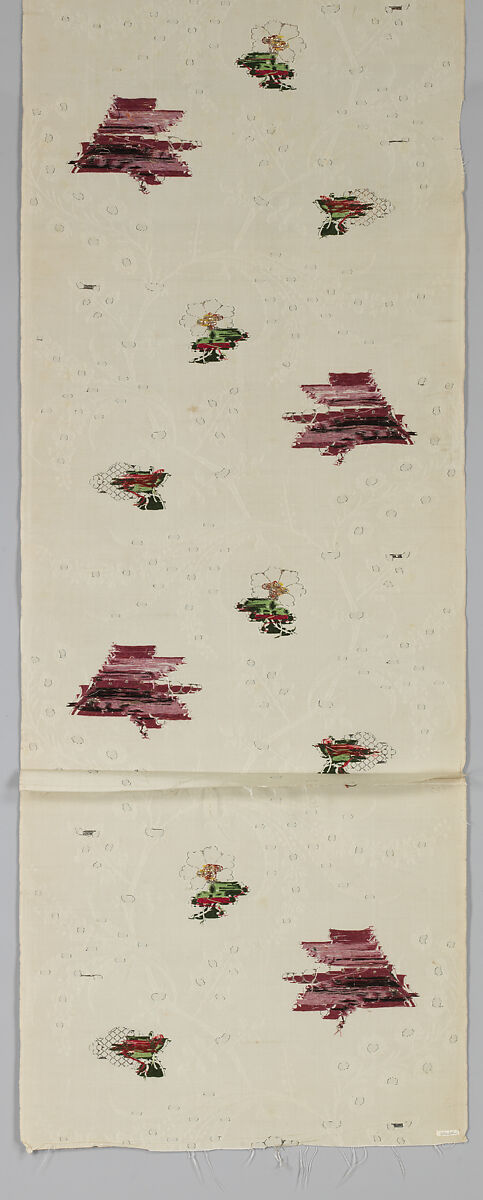 Piece, Silk and metal thread, British, London, Spitalfields