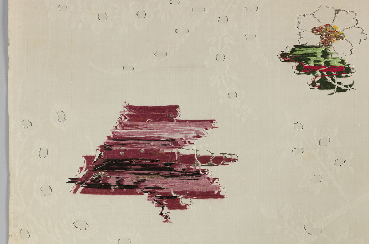 Piece, Silk and metal thread, British, London, Spitalfields