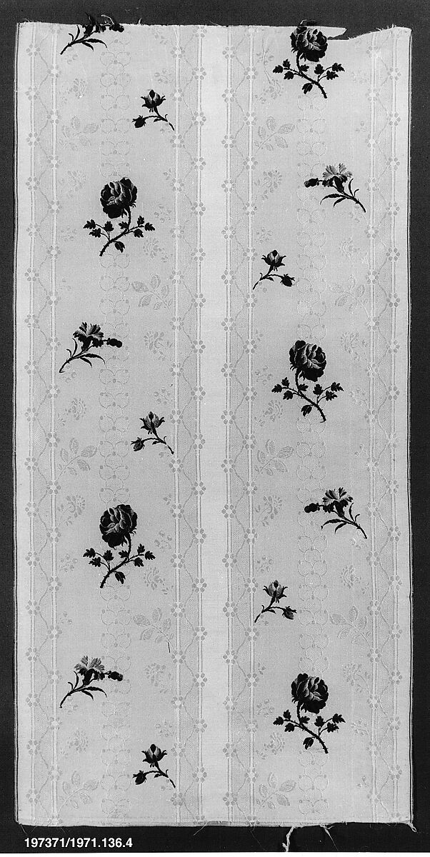 Skirt panel, Silk, British, London, Spitalfields