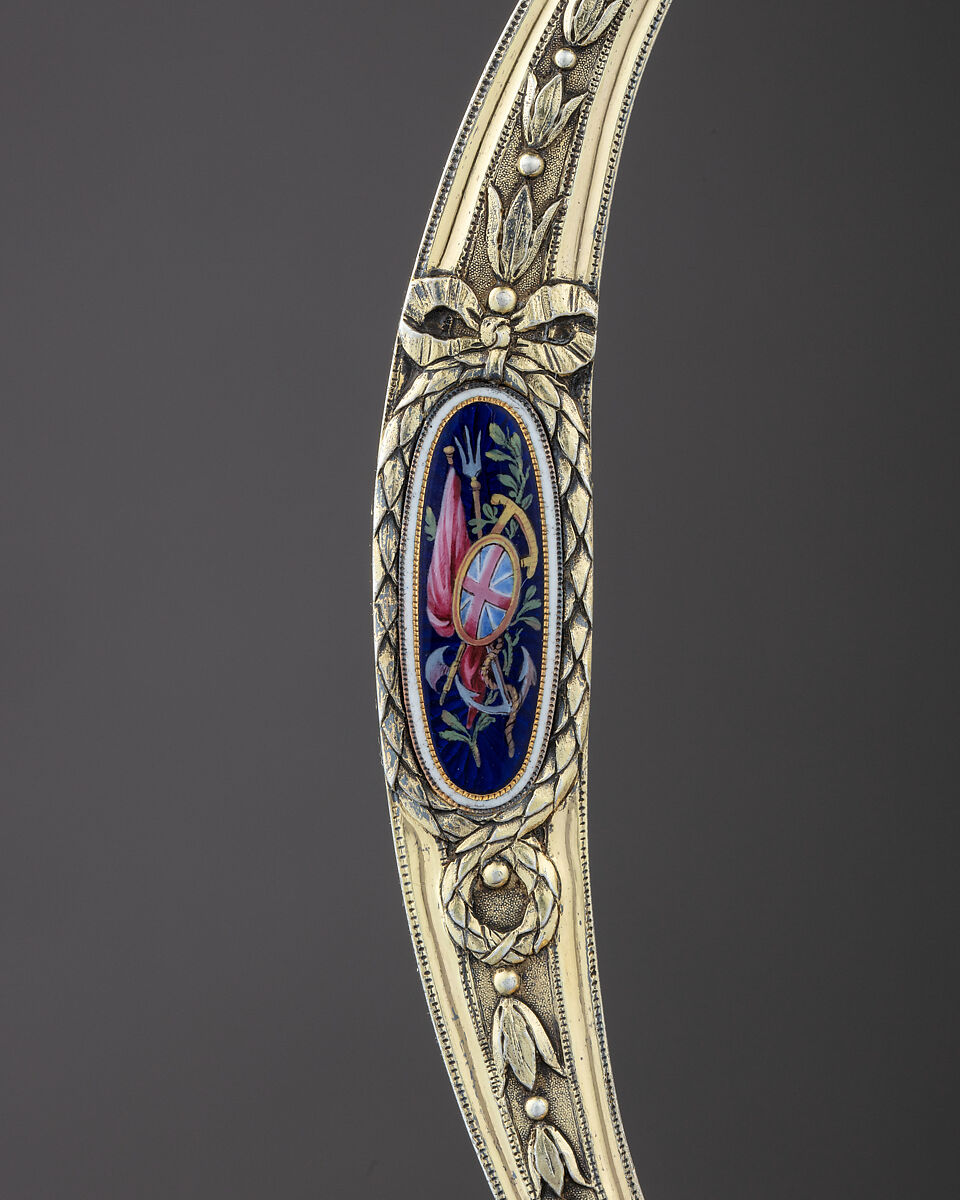 Presentation Smallsword with Scabbard, James Morisset (British, London 1738–1815), Silver, enamel, steel, paste brilliants, wood, fish skin, British, London