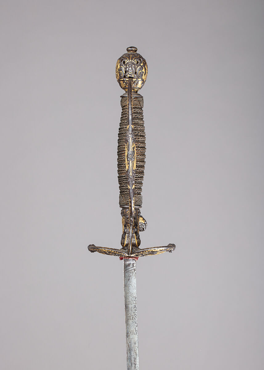 Smallsword, Steel, gold, wood, textile, French