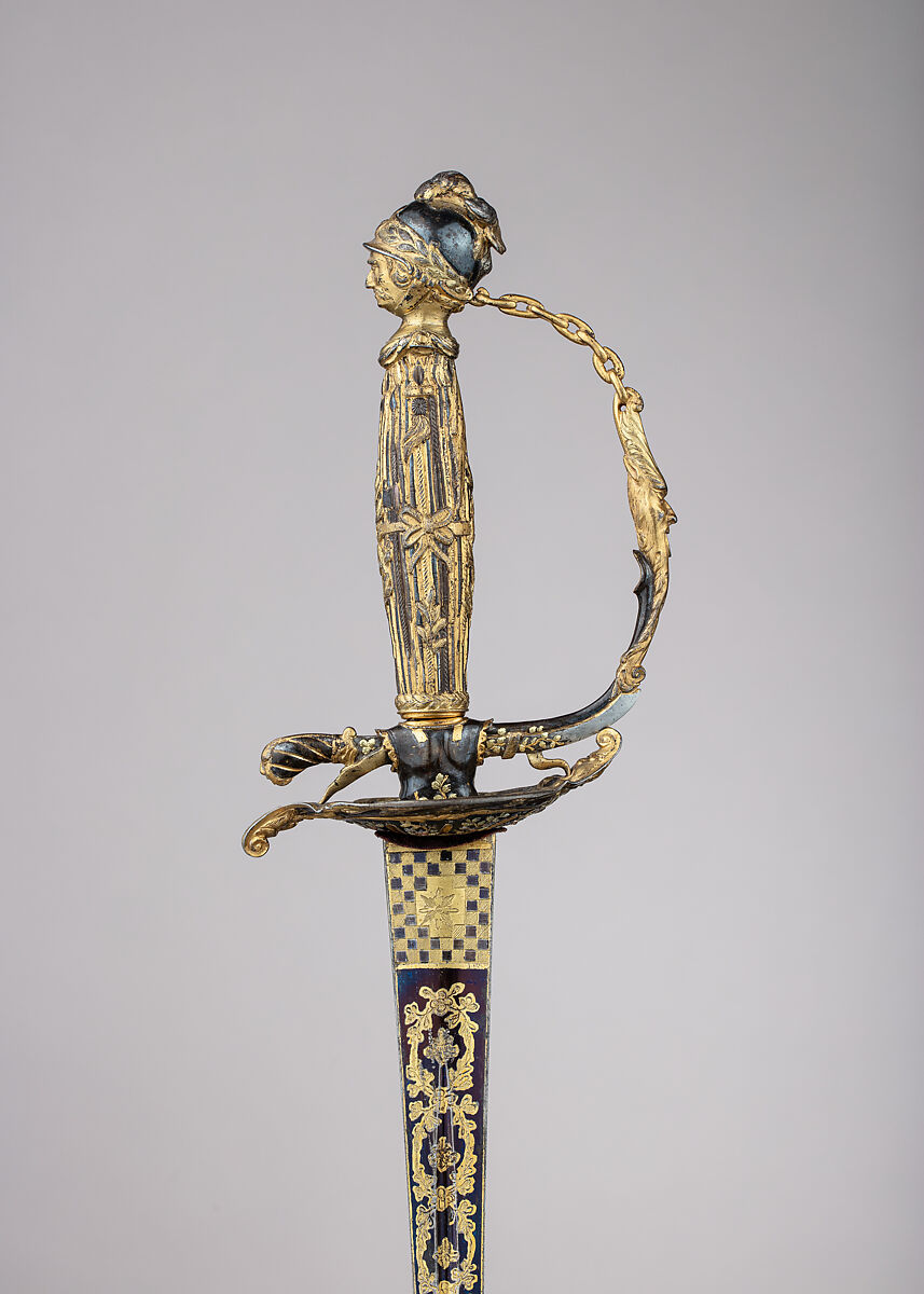 Smallsword with Scabbard, Steel, silver, gold, wood, leather, textile, French