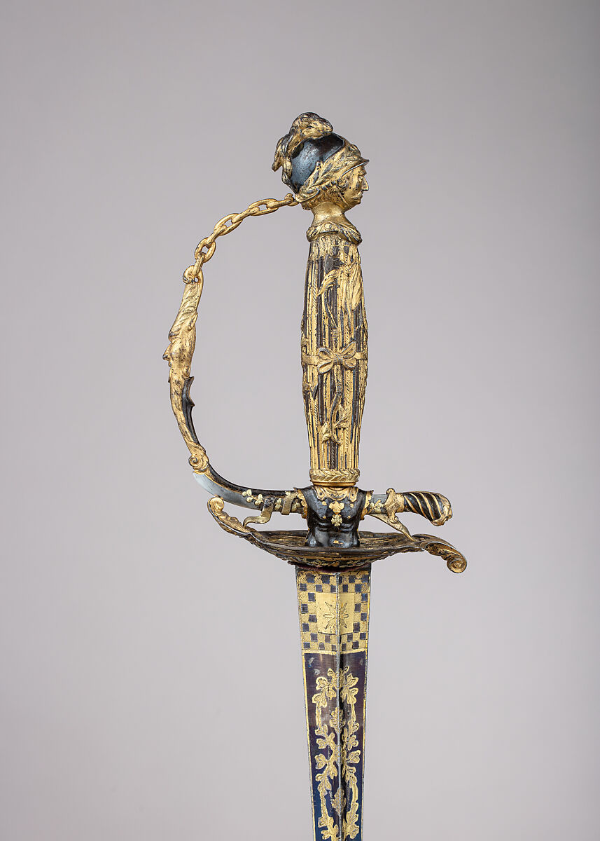 Smallsword with Scabbard, Steel, silver, gold, wood, leather, textile, French 