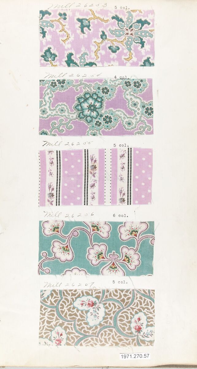 Textile Sample Book, British or American 