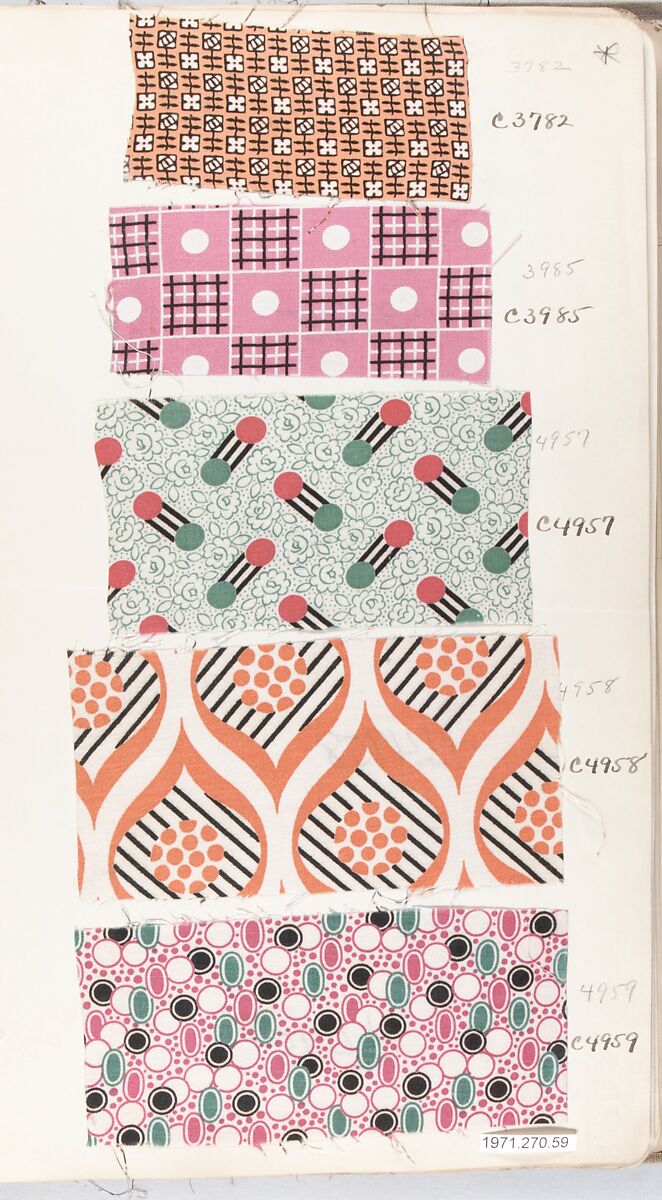 Textile Sample Book, British or American