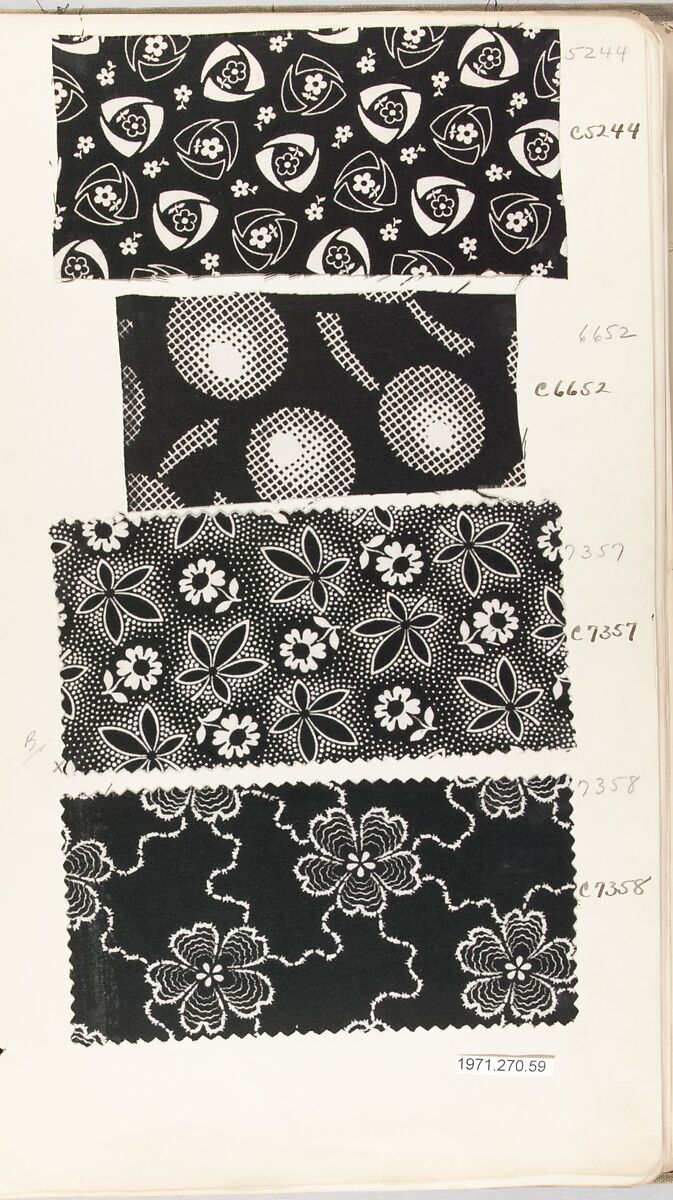 Textile Sample Book, British or American