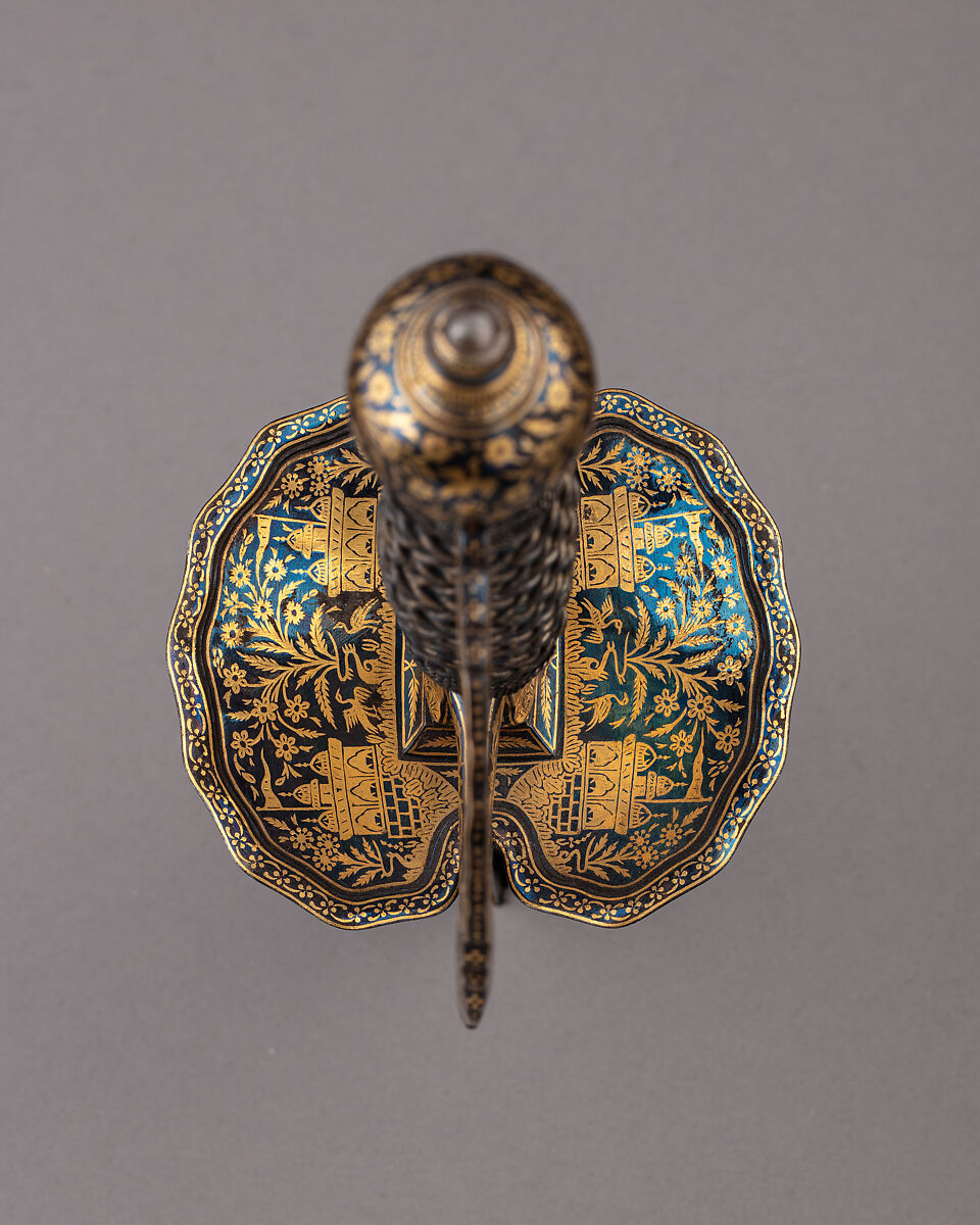 Smallsword with Scabbard, Steel, gold, wood, leather, textile, Northern Indian, for the Western market