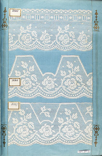 Sample books (3), Machine made lace, French, Calais