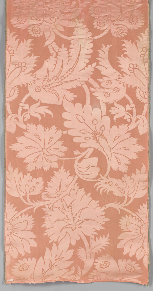 Skirt panel, Silk, British, London, Spitalfields