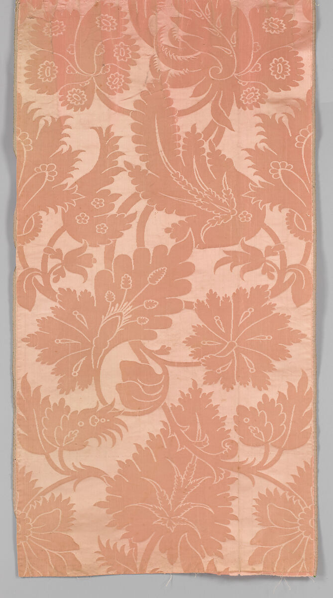 Skirt panel, Silk, British, London, Spitalfields 