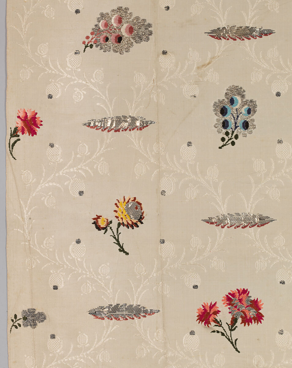 Length, Silk and metal  thread, British, London, Spitalfields