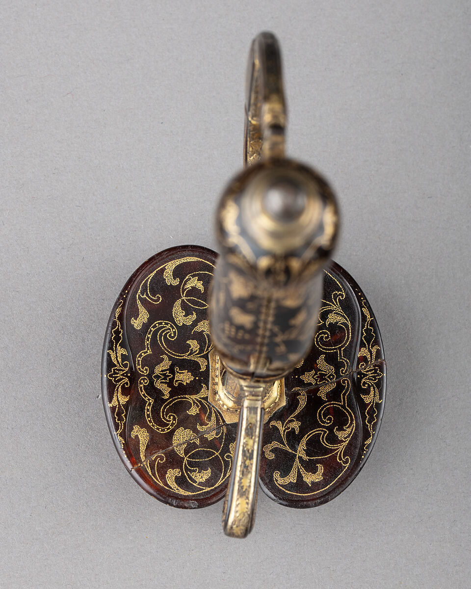 Smallsword, Tortoiseshell, gold, silver, steel, Western European, probably Naples