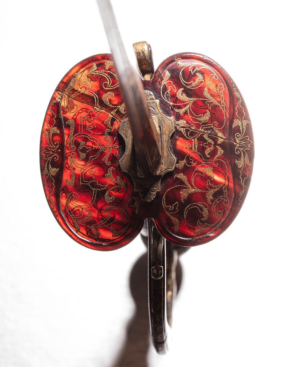 Smallsword, Tortoiseshell, gold, silver, steel, Western European, probably Naples