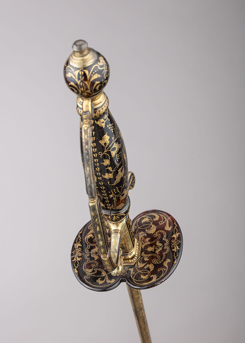 Smallsword, Tortoiseshell, gold, silver, steel, Western European, probably Naples