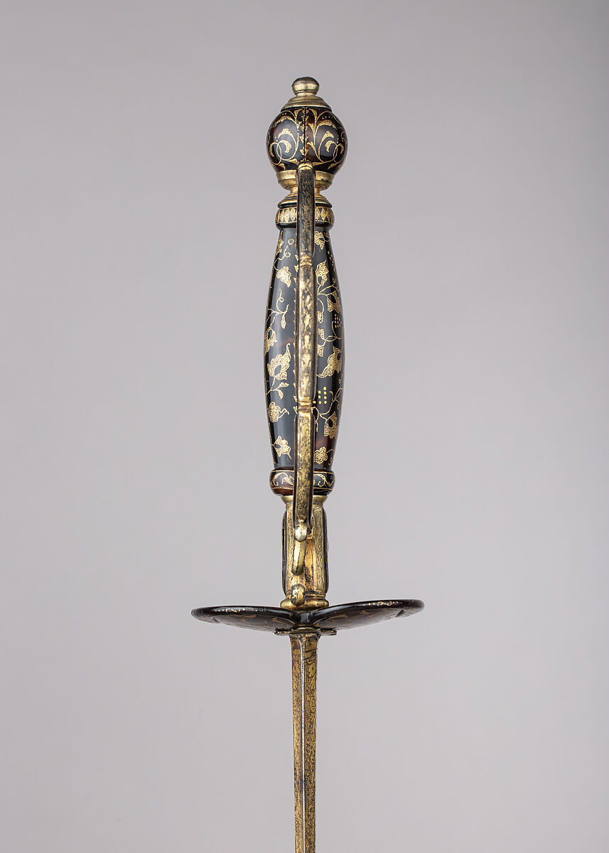 Smallsword, Tortoiseshell, gold, silver, steel, Western European, probably Naples