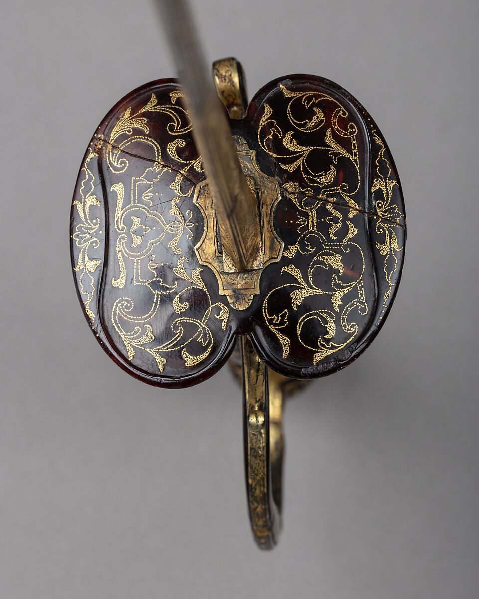 Smallsword, Tortoiseshell, gold, silver, steel, Western European, probably Naples