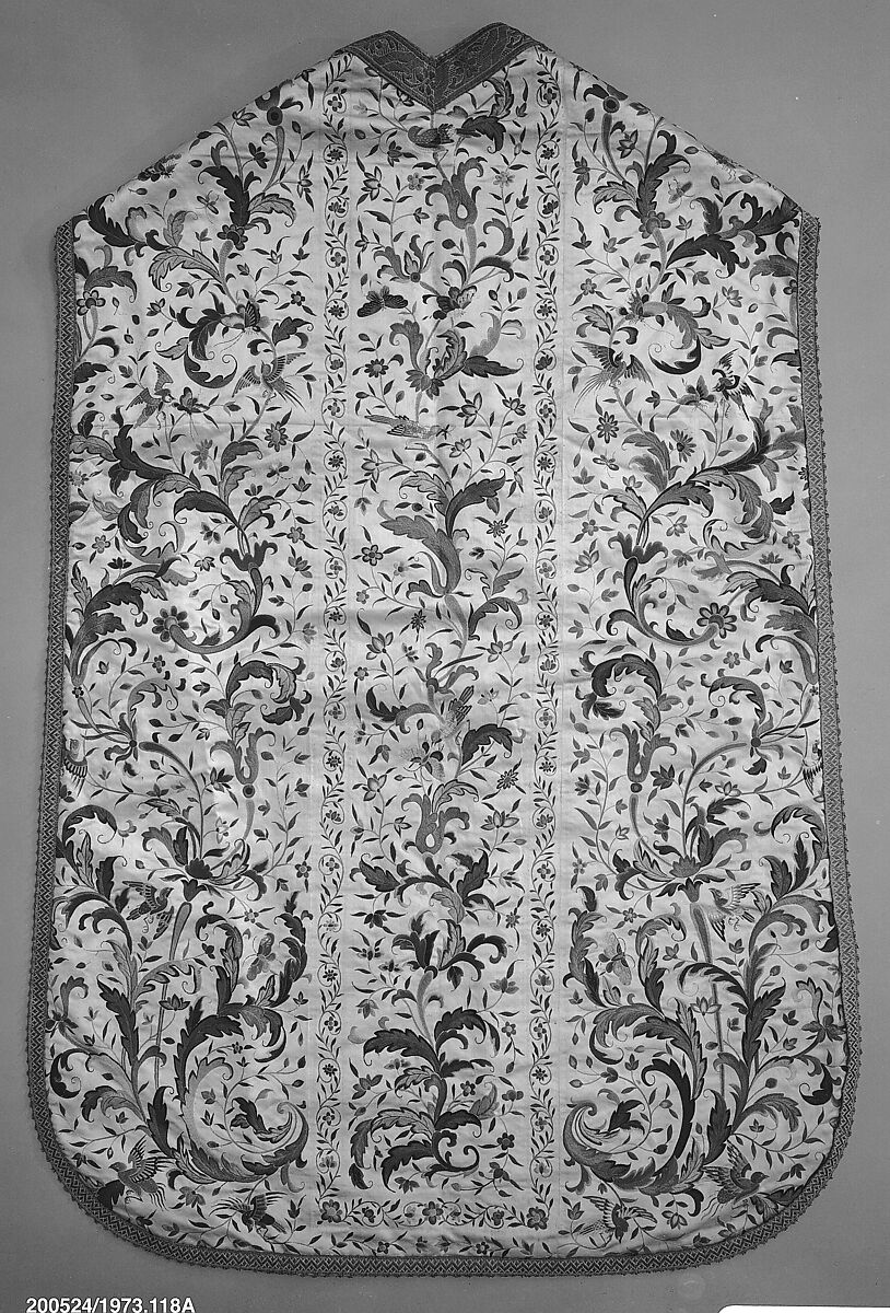 Chasuble, Silk, Chinese, for Eurpoean market 