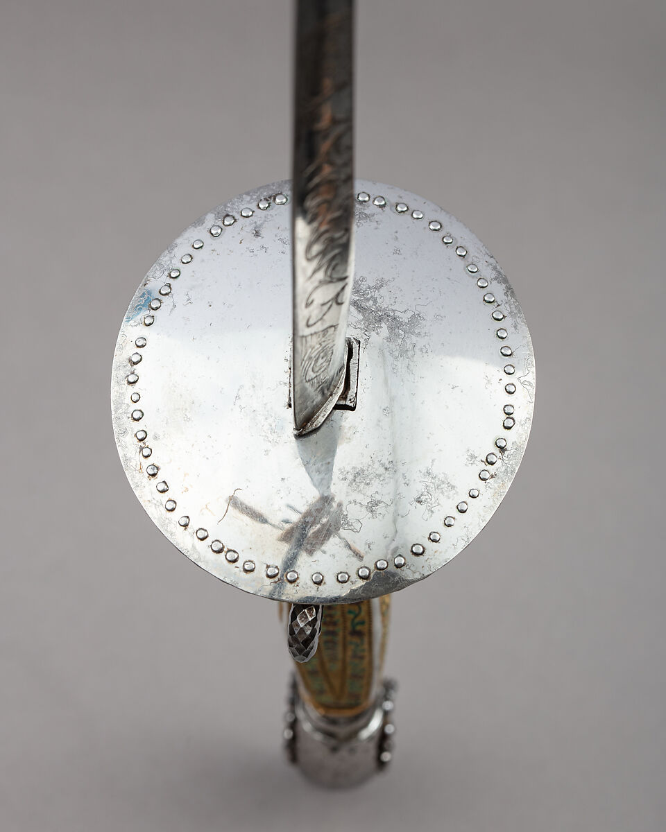 Smallsword, Steel, enamel, gold, textile, French or British