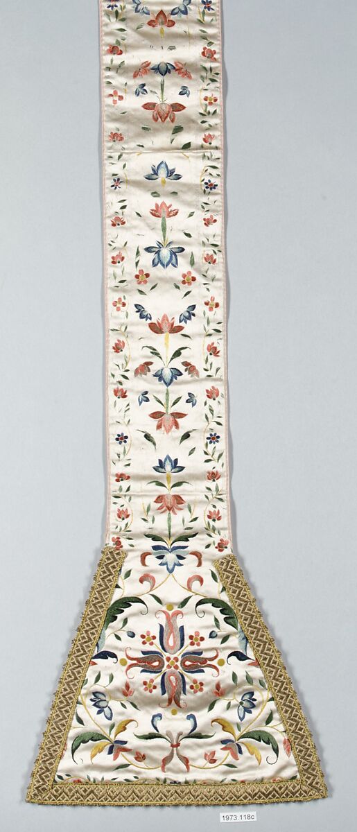 Stole, Silk, Chinese, for European market