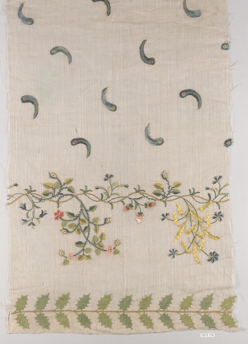 Piece, Linen and silk, French