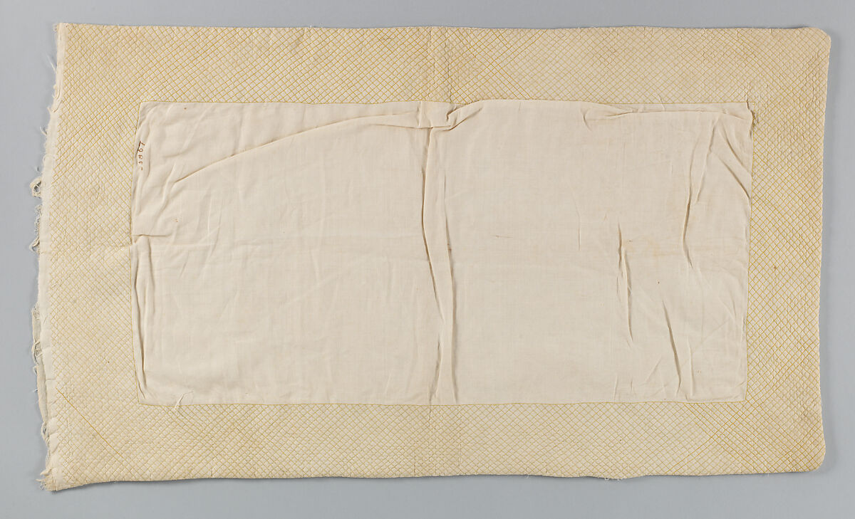 Pillowcase, Silk and linen, British