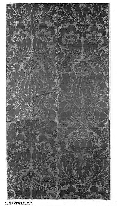 Panel, Silk, hemp (ground weft), Italian