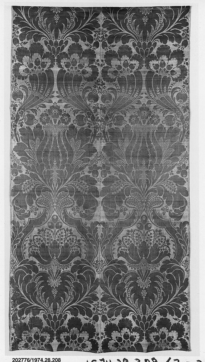Panel, Silk, hemp (ground weft), Italian 