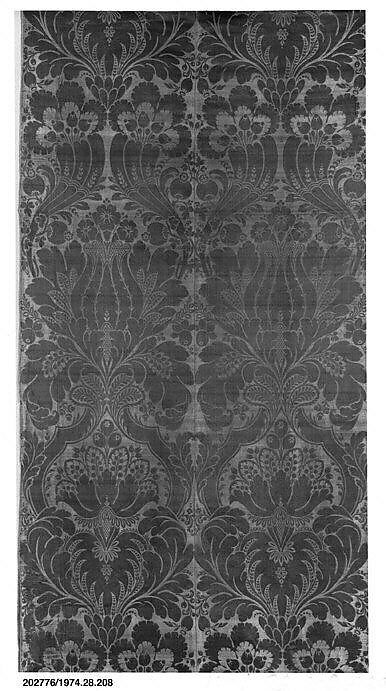 Panel, Silk, hemp (ground weft), Italian