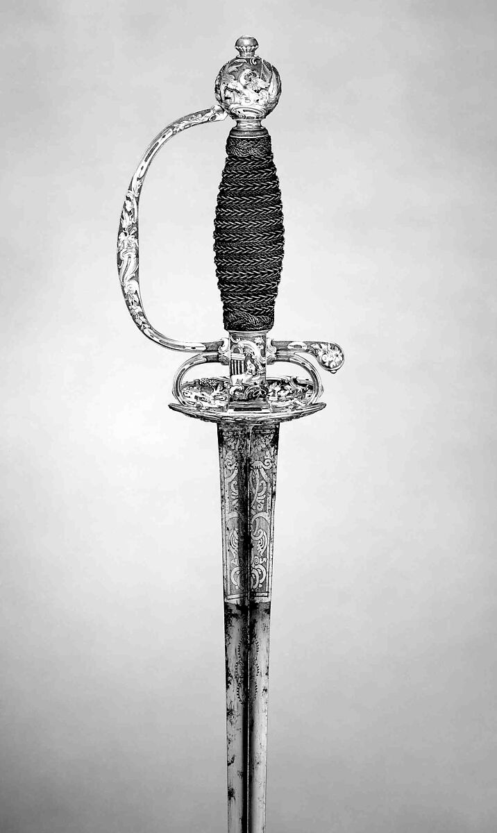 Smallsword, Silver, gold, wood, steel, French, Strasbourg