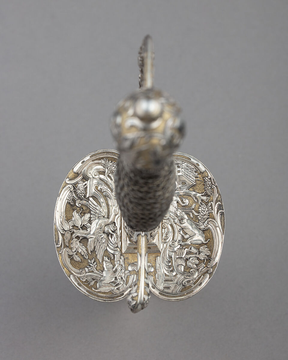 Smallsword, Silver, gold, wood, steel, French, Strasbourg