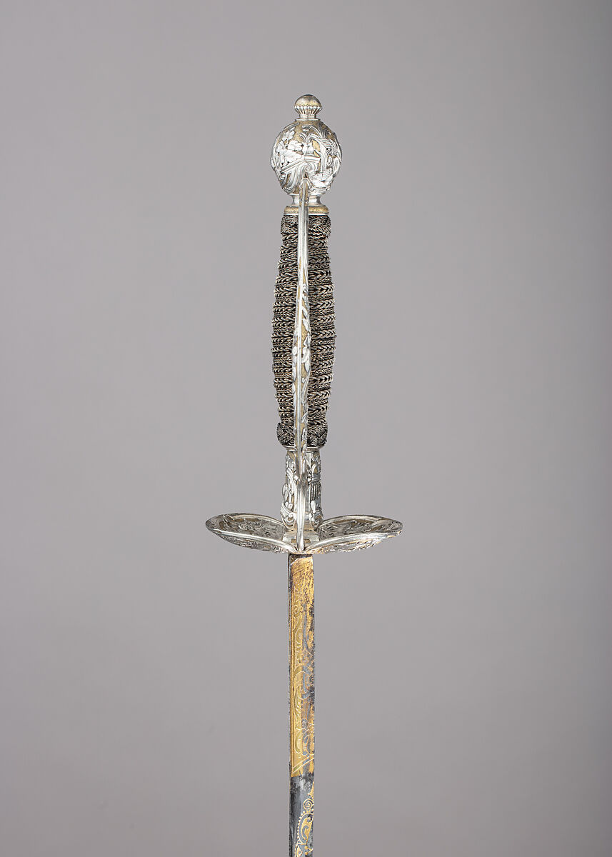Smallsword, Silver, gold, wood, steel, French, Strasbourg
