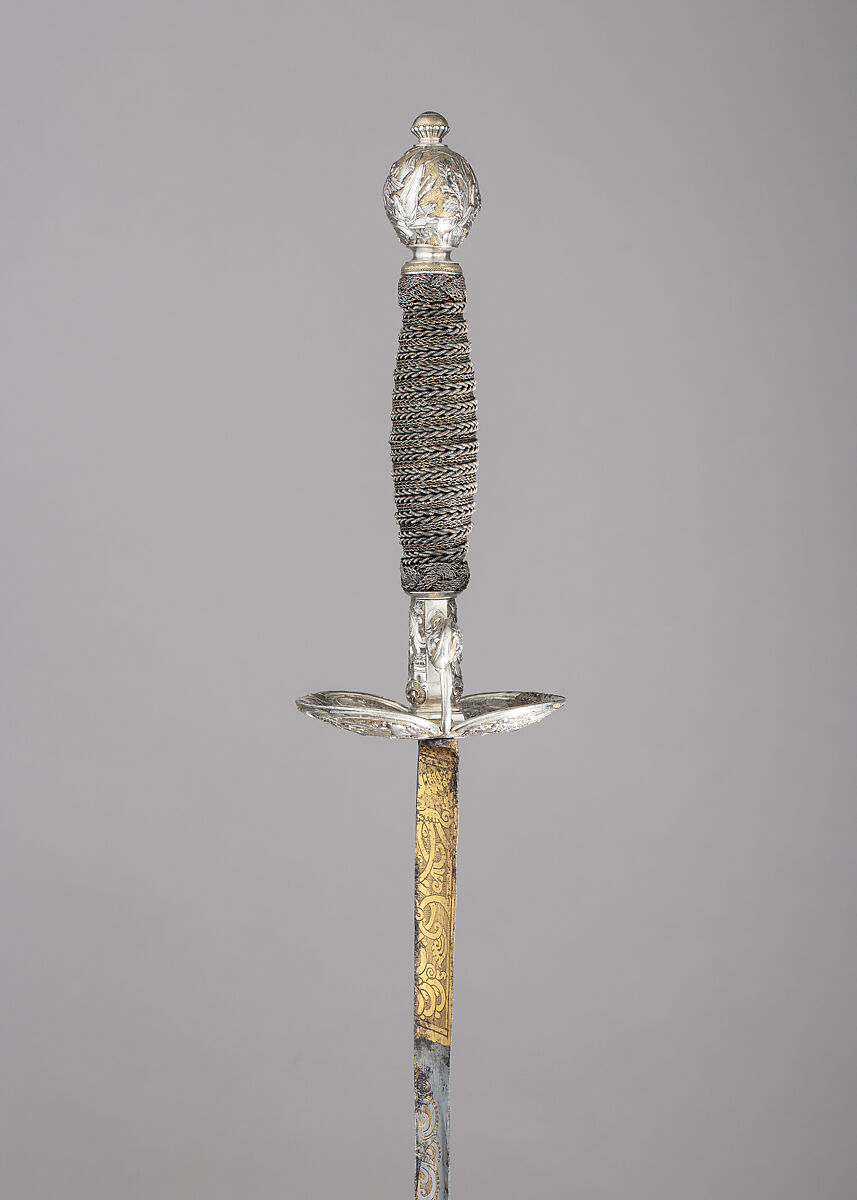 Smallsword, Silver, gold, wood, steel, French, Strasbourg