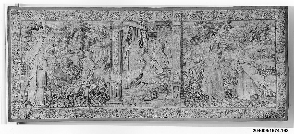 Biblical Scenes, Wool, silk (20-21 warps per inch, 8-9 per cm.), Flemish, Brussels 