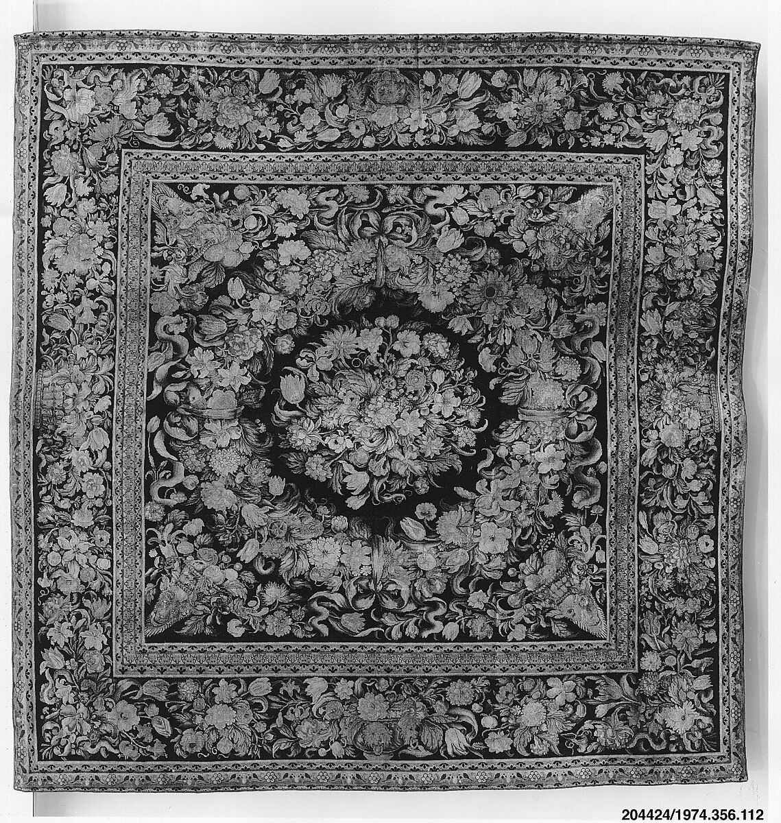Carpet, Savonnerie Manufactory (Manufactory, established 1626; Manufacture Royale, established 1663), Wool, French, Paris 