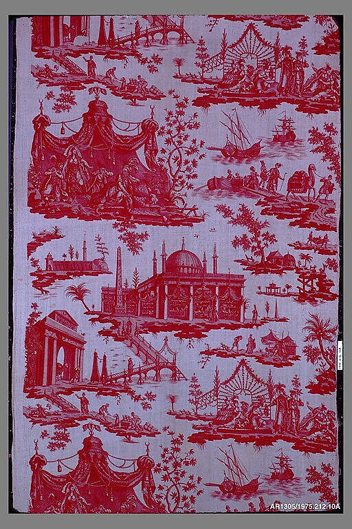La Foire du Caire (The Cairo Fair), Petitpierre et Cie (French, 1790–1802), Cotton, copperplate printed, French, probably Nantes