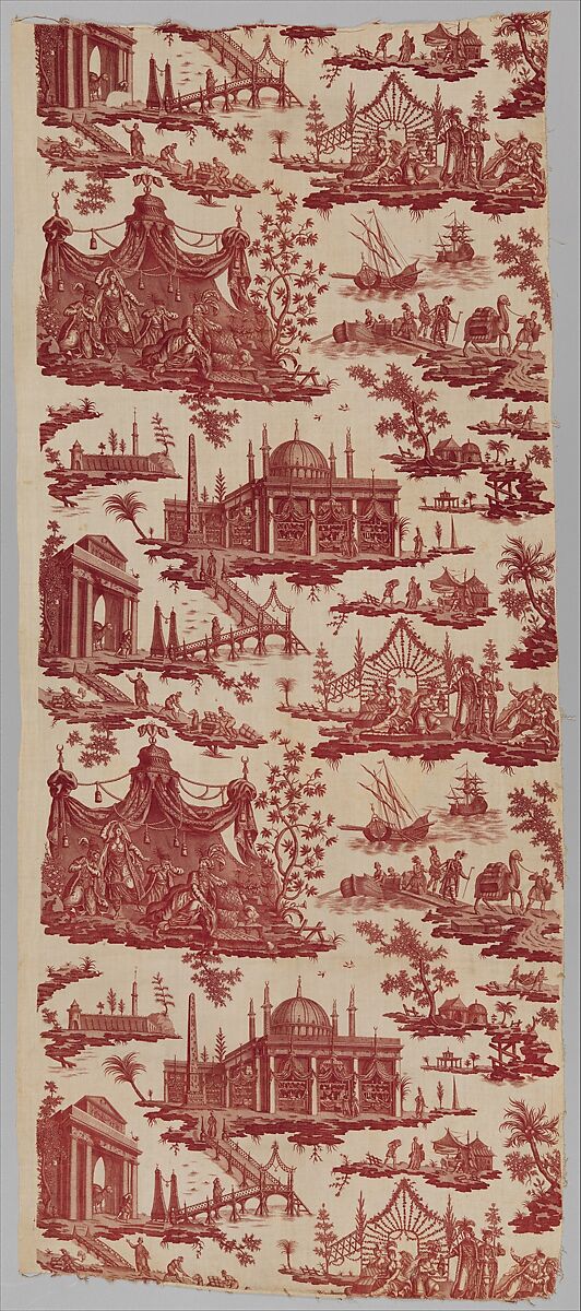 La Foire du Caire (The Cairo Fair), Petitpierre et Cie (French, 1790–1802), Cotton, copperplate printed, French, probably Nantes 