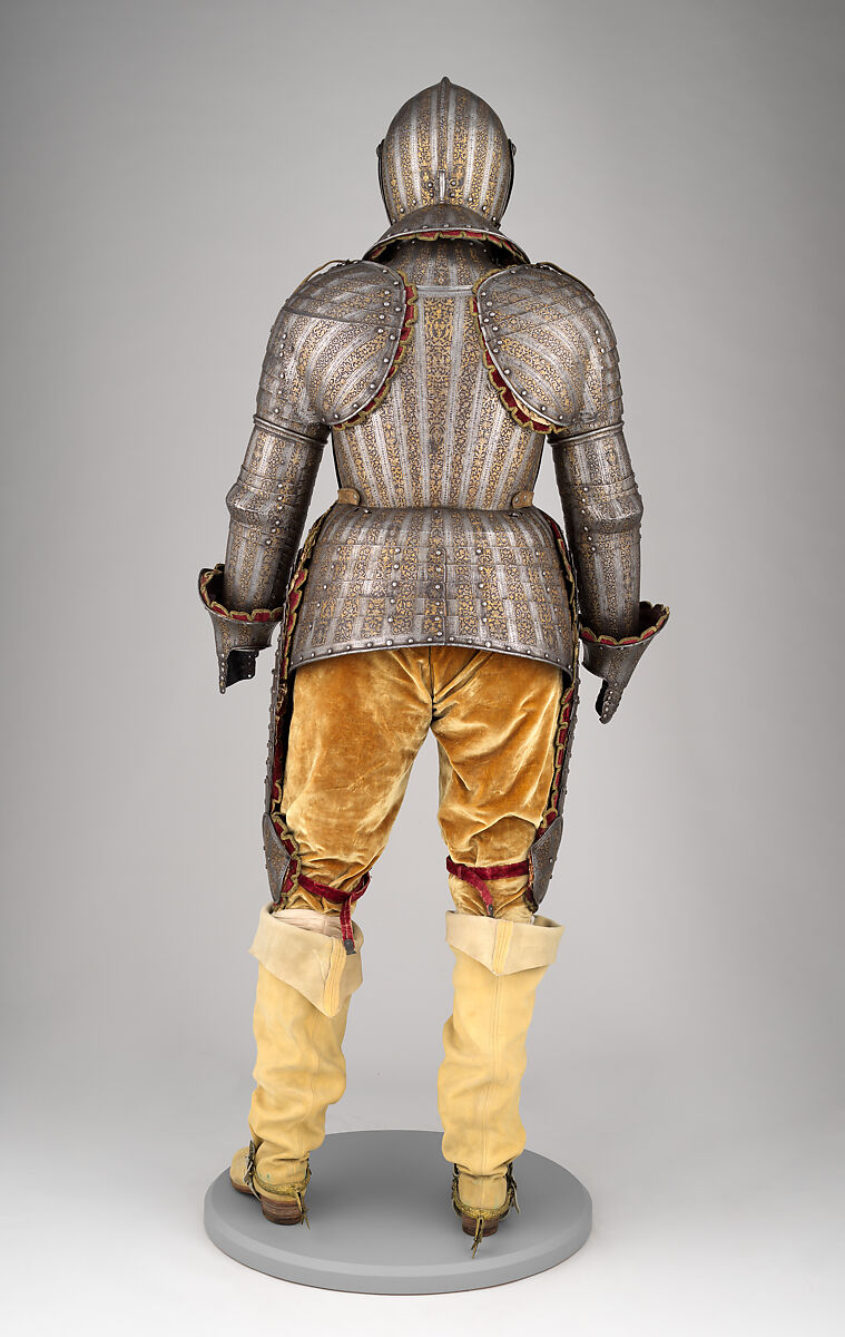 Armor for a Member of the Barberini Family, Steel, gold, silver, textile, leather, Italian, Milan