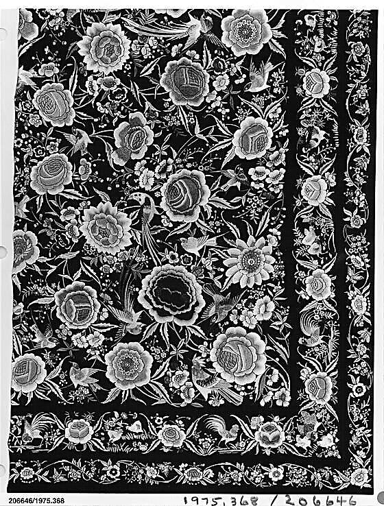 Shawl, Silk, Chinese, for European market