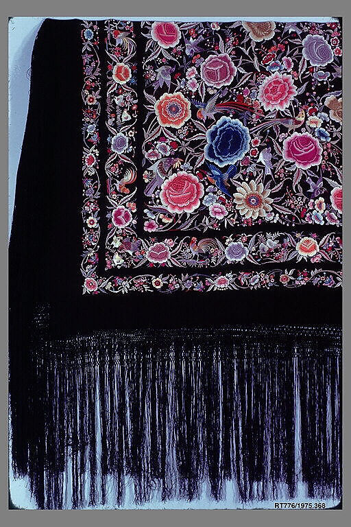 Shawl, Silk, Chinese, for European market