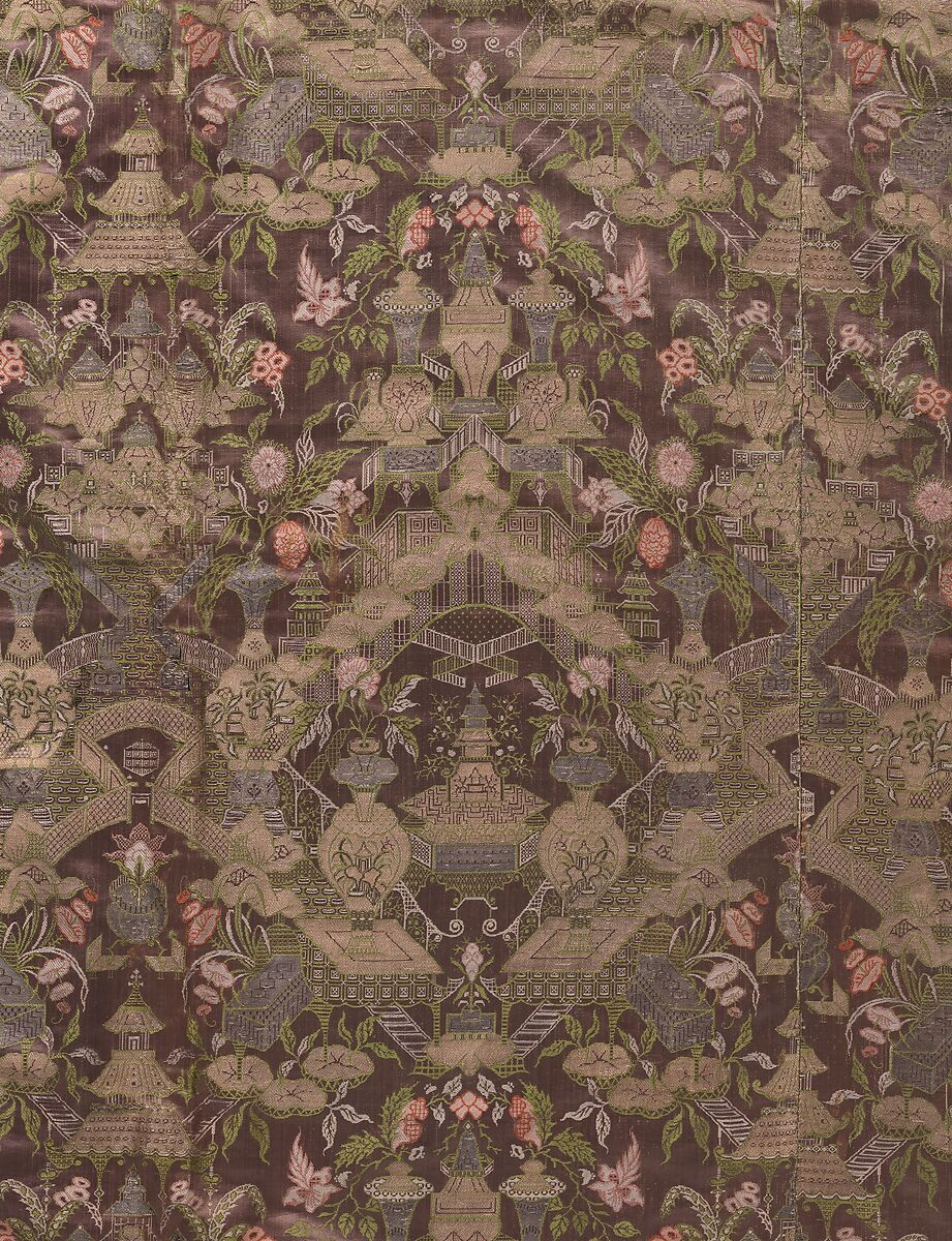 Cope, Main textile: silk satin, brocaded, silk and metal-wrapped thread; Hood textile: cloth-of-gold, brocaded, silk and metal-wrapped thread, Dutch and Italian