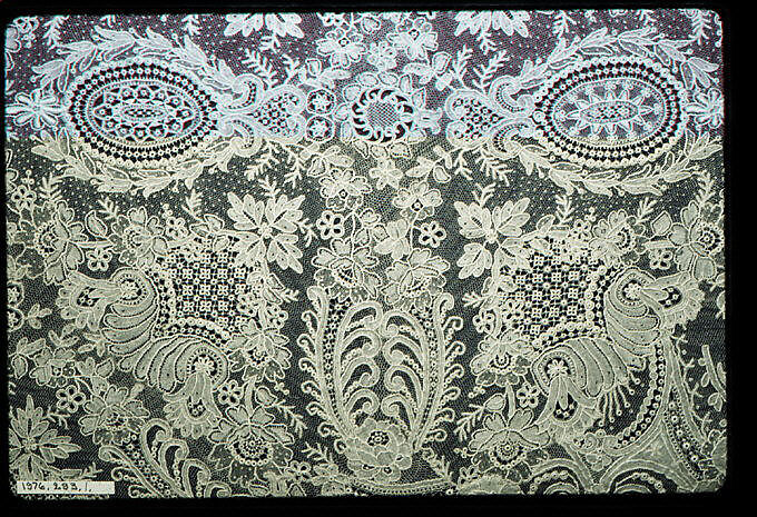 Jabot, Needle lace, Point de Gaze, Belgian, Brussels
