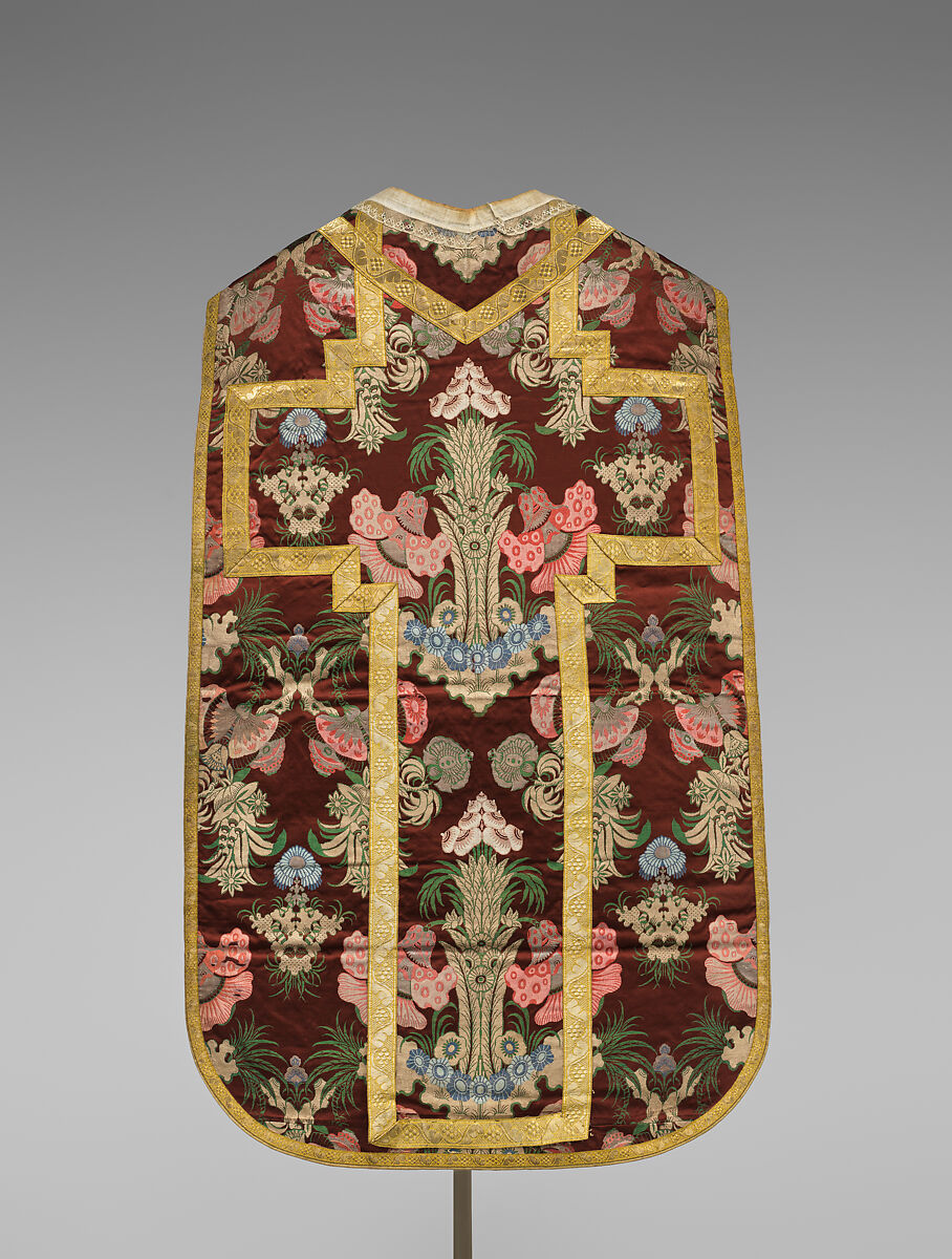 Chasuble, Silk and metal thread, Italian