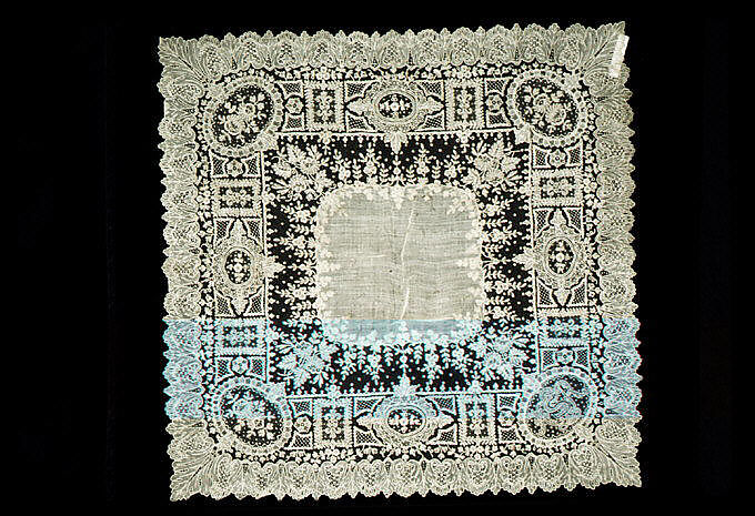 Handkerchief, Bobbin lace, Belgian or French 