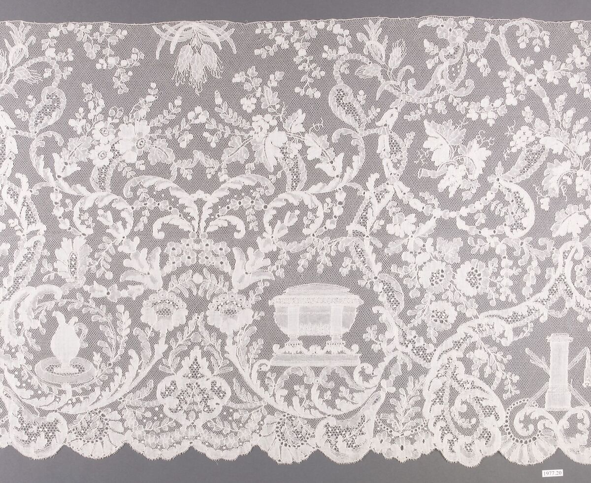 Altar cloth, Bobbin lace, Point Ground lace, Belgian 