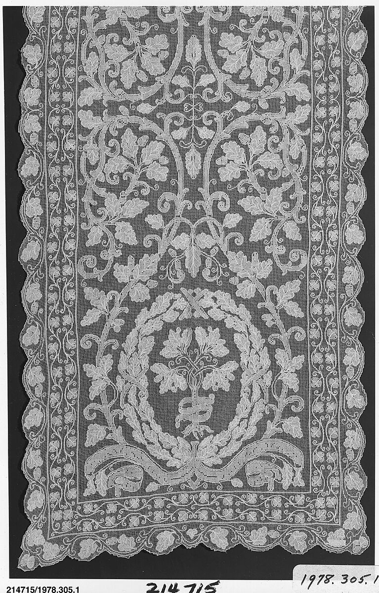 Runner, Adapted from a design by Antonio Pollaiuolo (Italian, Florence ca. 1432–1498 Rome), Embroidered net, Italian 
