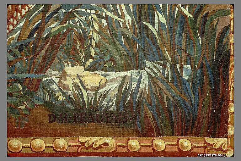 Africa from a set of The Four Continents, Jean Jacques François Le Barbier (French, Rouen 1738–1826 Paris), Wool, silk (19-21 warps per inch, 8 per cm.), French, Beauvais