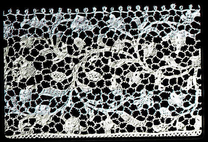 Edging, Linen, needle lace, Point plat, Italian or French 