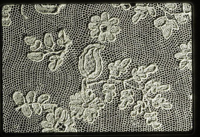 Edging, Needle lace, point d’Alençon, linen, French or Italian, Venice (Burano)