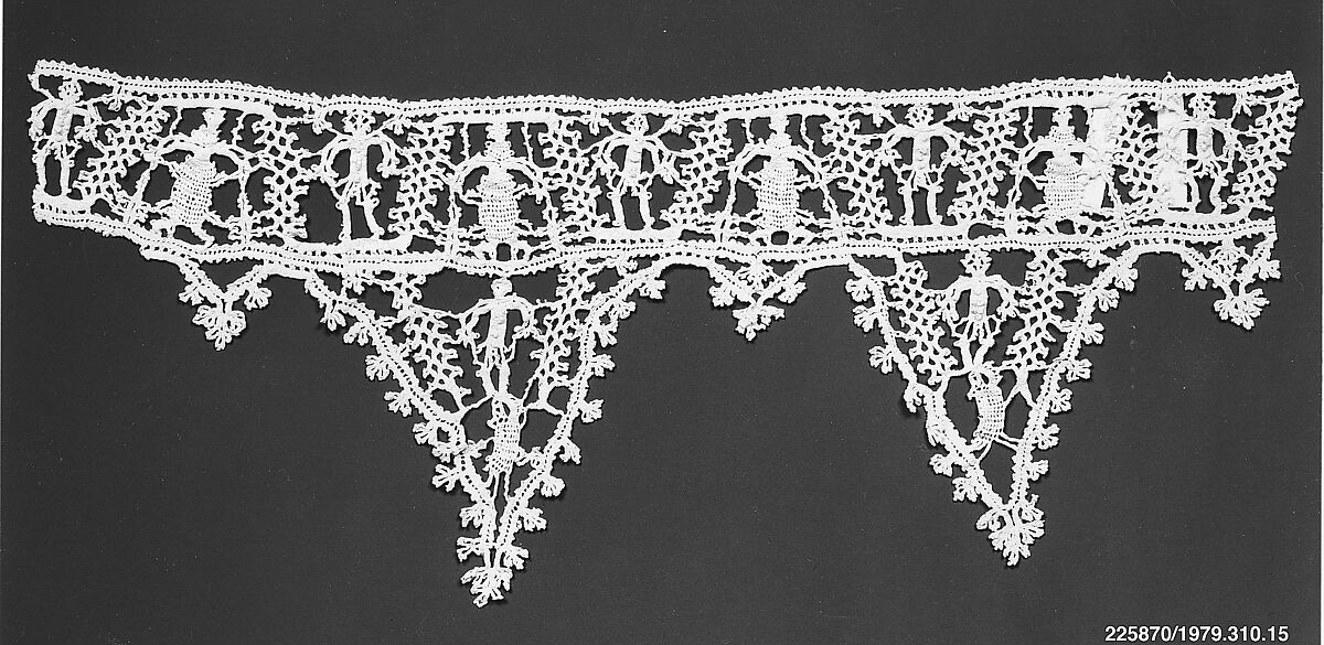 Edging, Linen, bobbin lace, Italian 