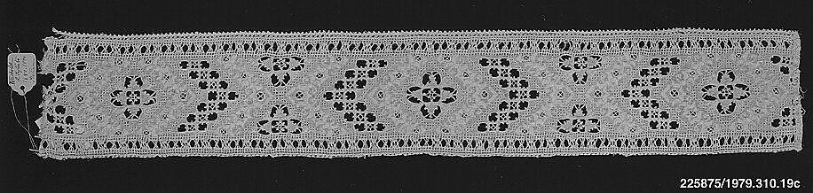 Bands, Linen, bobbin lace, Italian